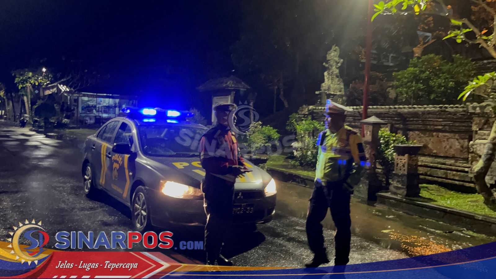 Menjaga Kamtibmas Tetap Kondusif, Polsek Bangli Intensifkan Kegiatan Blue Light Patrol Seputaran Kota