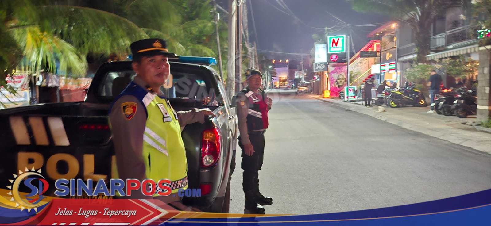 UKL Polsek Kuta Utara Amankan Aktipitas Wisata Di Sepanjang Jalan Berawa