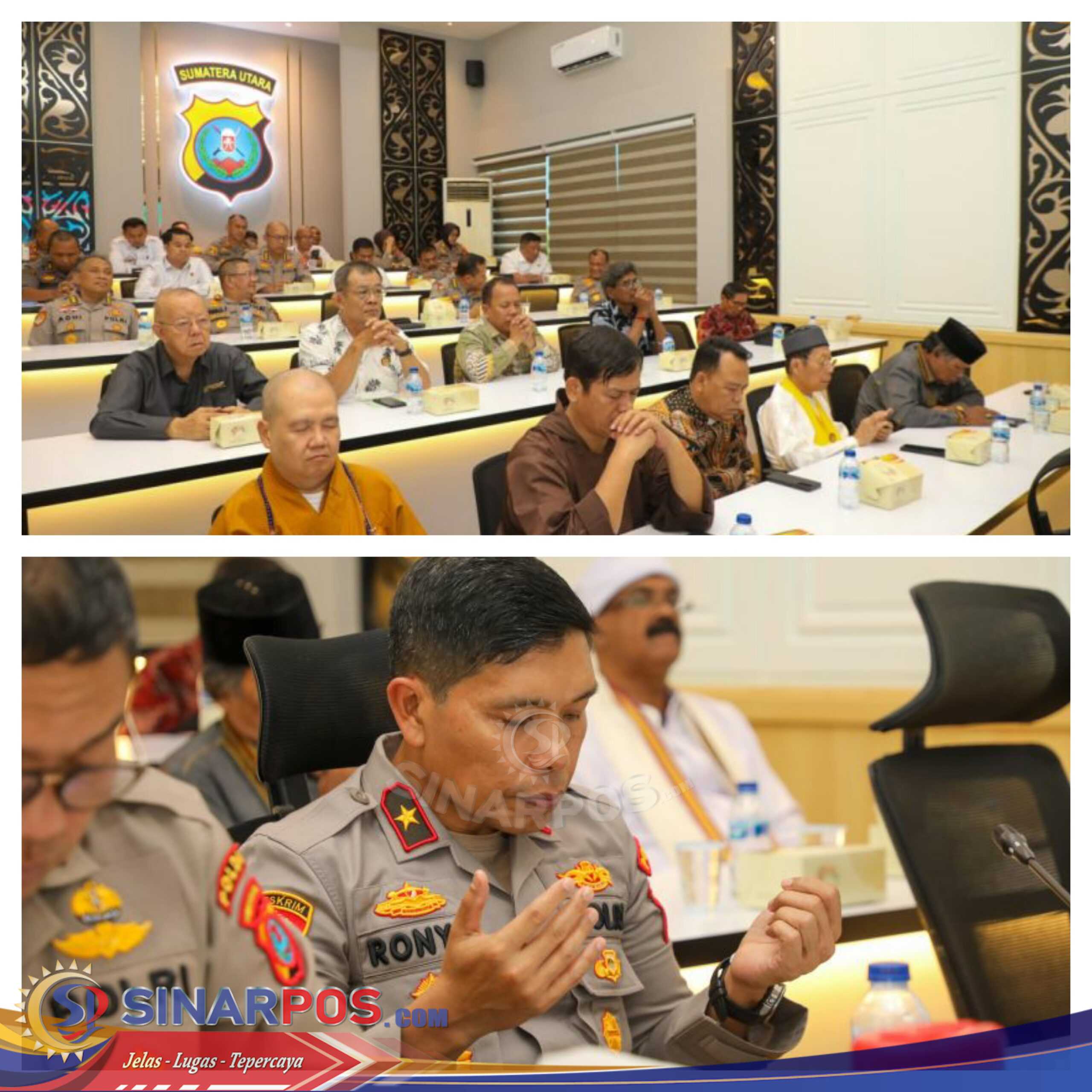 Polda Sumut Gelar Doa Bersama Lintas Agama Sambut HUT Bhayangkara ke-79, Perkuat Kerukunan dan Kebersamaan
