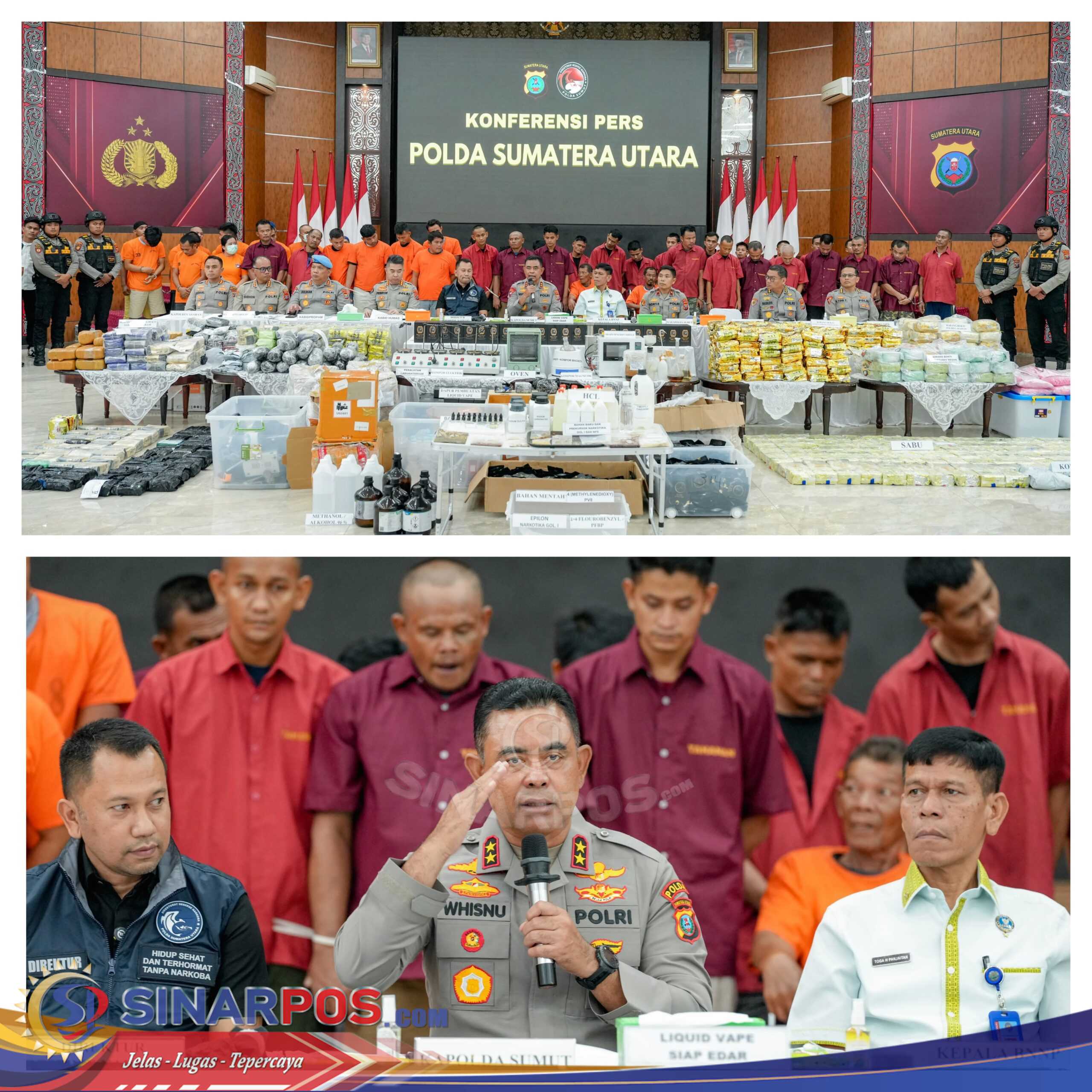 Polda Sumut Berhasil Ungkap 3.078 Kasus Narkoba dalam 6 Bulan, 1,6 Ton Lebih Narkoba Disita dan 3.970 Tersangka Ditangkap
