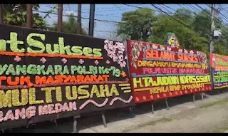 Warnai HUT Bhayangkara ke-79, Ribuan Papan Bunga dan Penayangan Videotron di Sumatera Utara