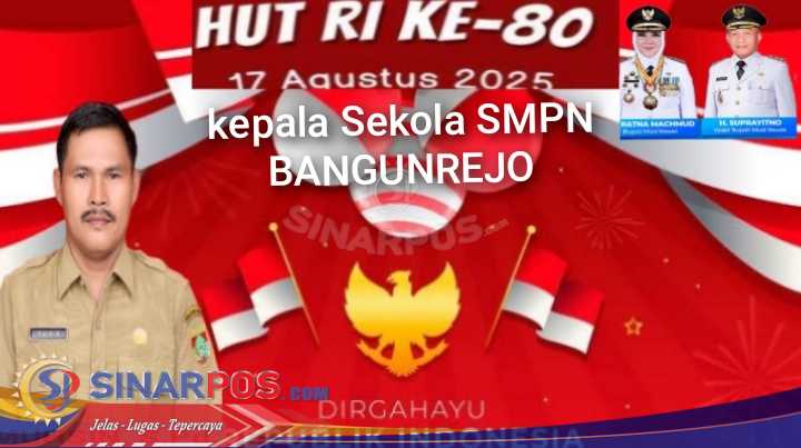 Kepala Sekola SMPN BANGUNREJO & jajaran Mengucap kan