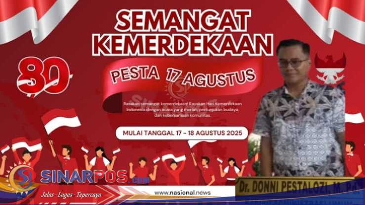 Kefsek SMK pertanian mengucap kan selamat hari kemerdekaan ke 80