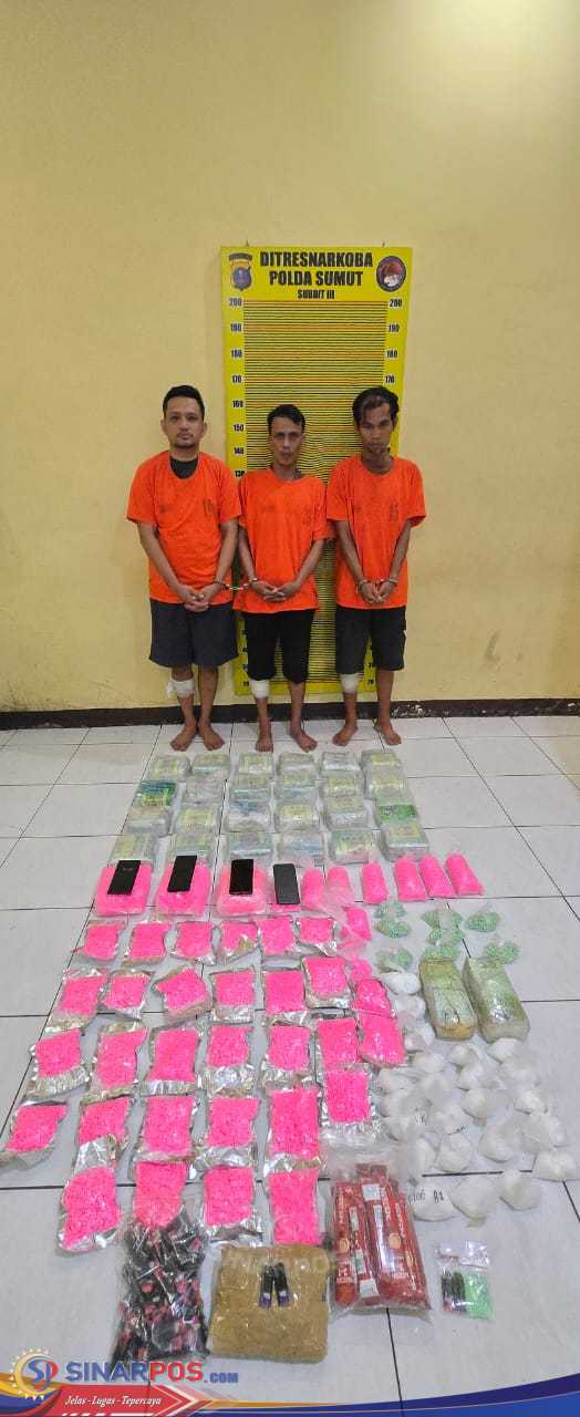 Polda Sumut Berhasil Ungkap Jaringan Narkoba Internasional Asal Thailand, 26 Kg Sabu dan 39.650 Butir Ekstasi Disita