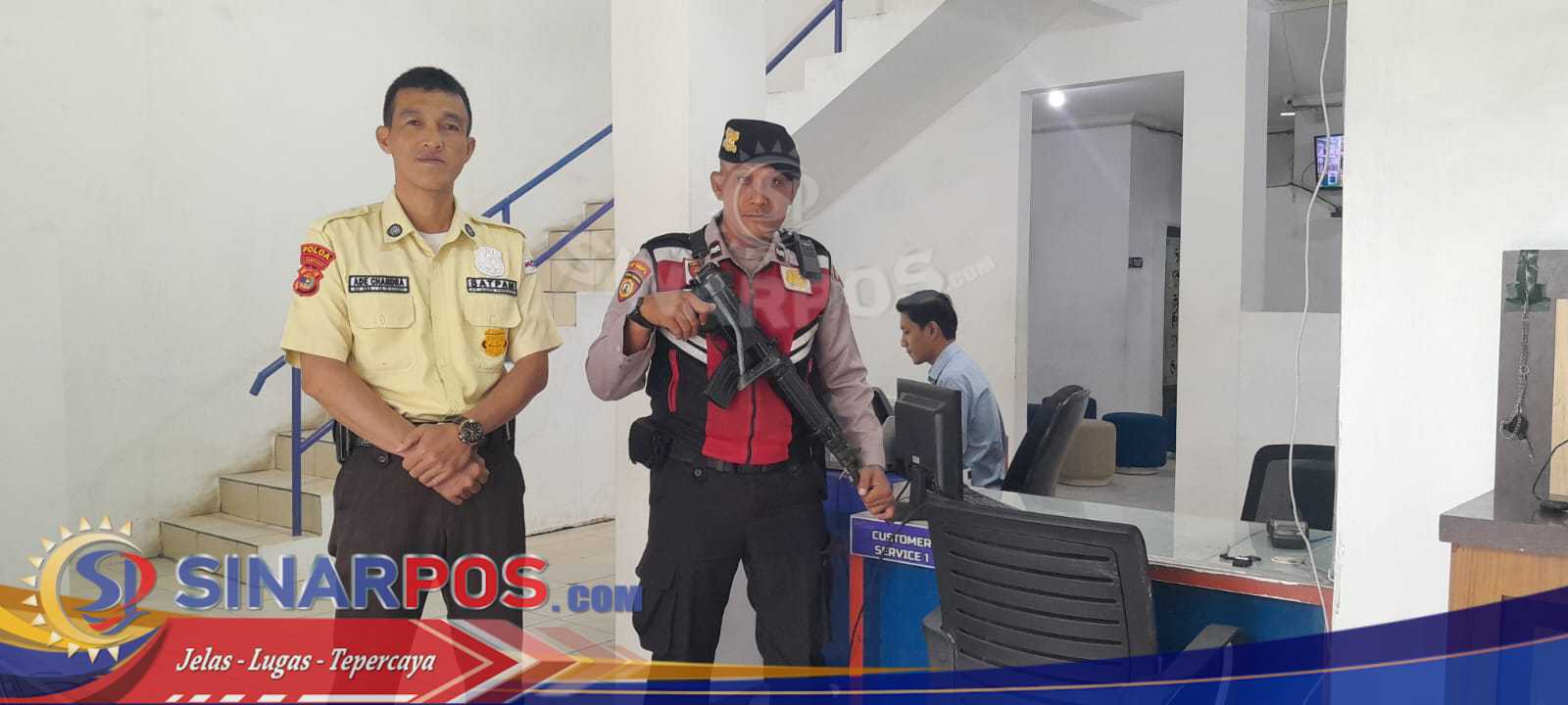 Sat Samapta Polres Pesisir Barat Laksanakan Pengamanan Objek Vital Bank Lampung