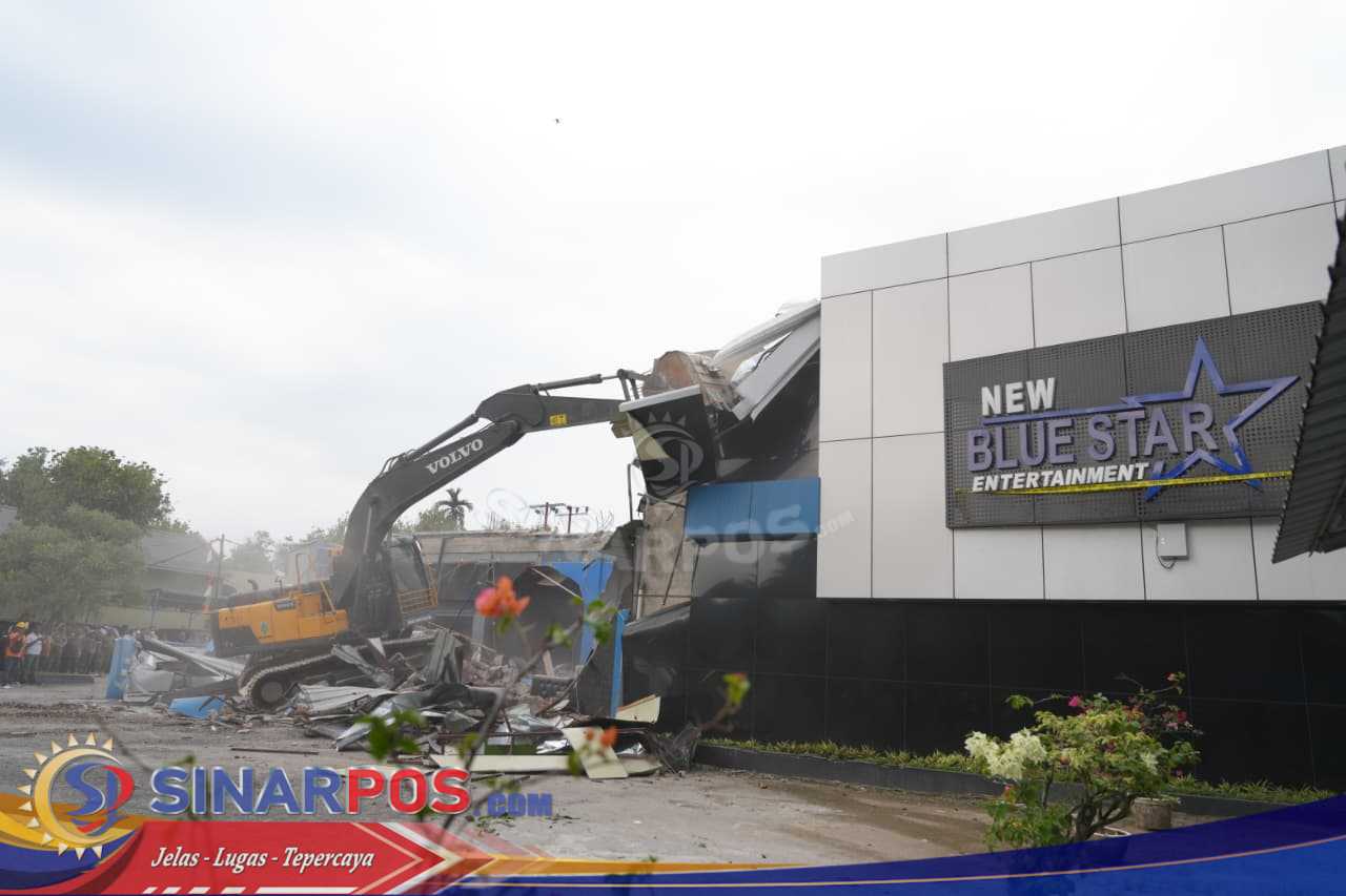 Polda Sumut Robohkan Diskotik New Blue Star di Langkat: Sarang Narkoba dan Tak Berizin