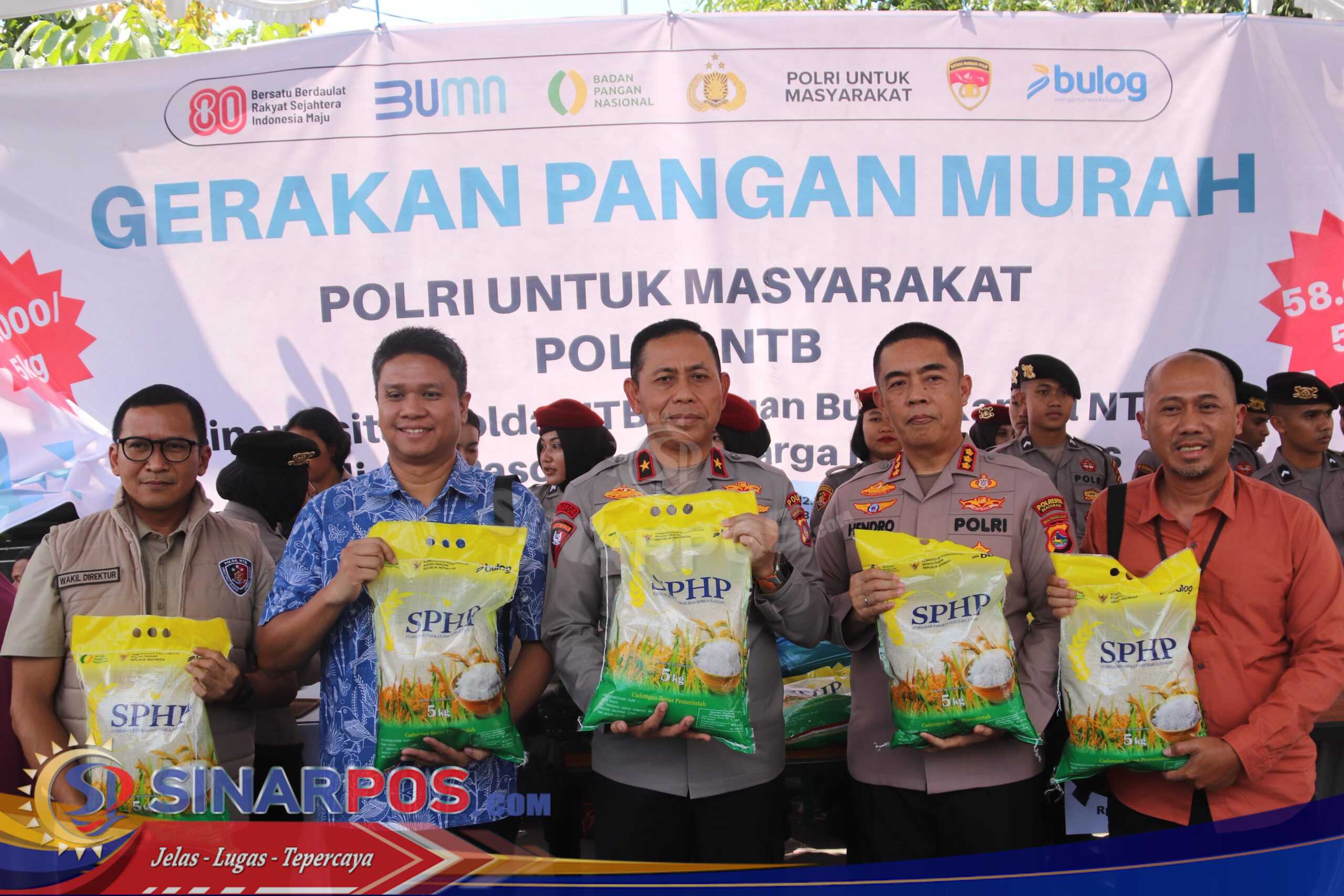 Polda NTB Targetkan 23 Ribu Ton Beras Murah BULOG, Harga Aman Hingga Akhir Tahun