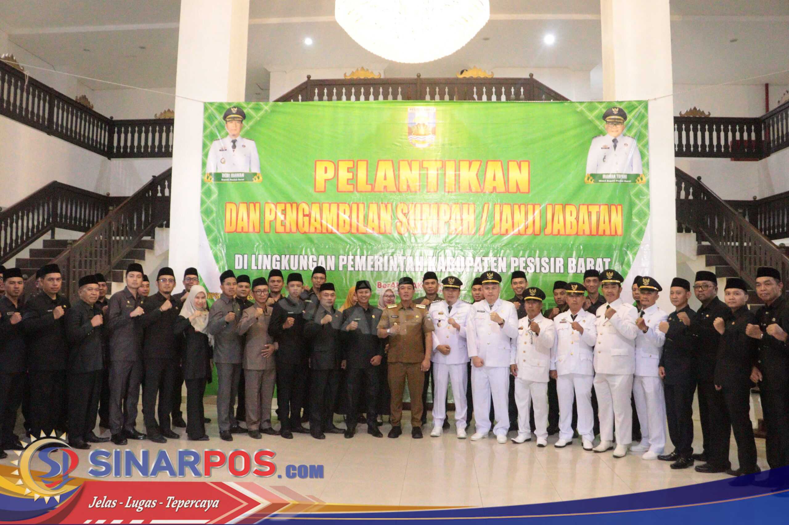 BUPATI DEDI IRAWAN LANTIK 61 PEJABAT PENGAWAS DAN ADMINISTRATOR, DAN KEPALA UPTD PUSKESMAS