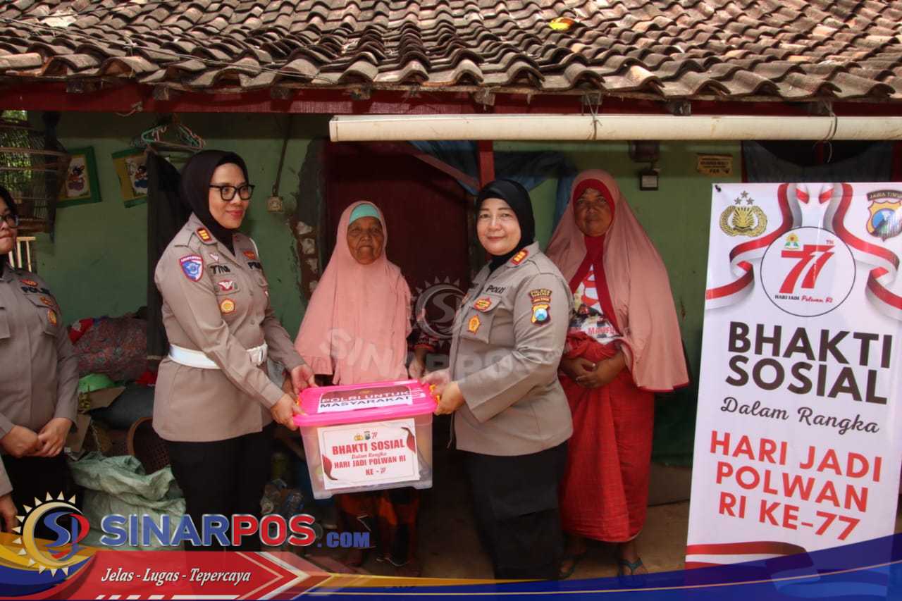 Polwan Polres Sumenep, Polda Jatim Gelar Bakti Sosial Sambut Hari Jadi Polwan RI ke-77