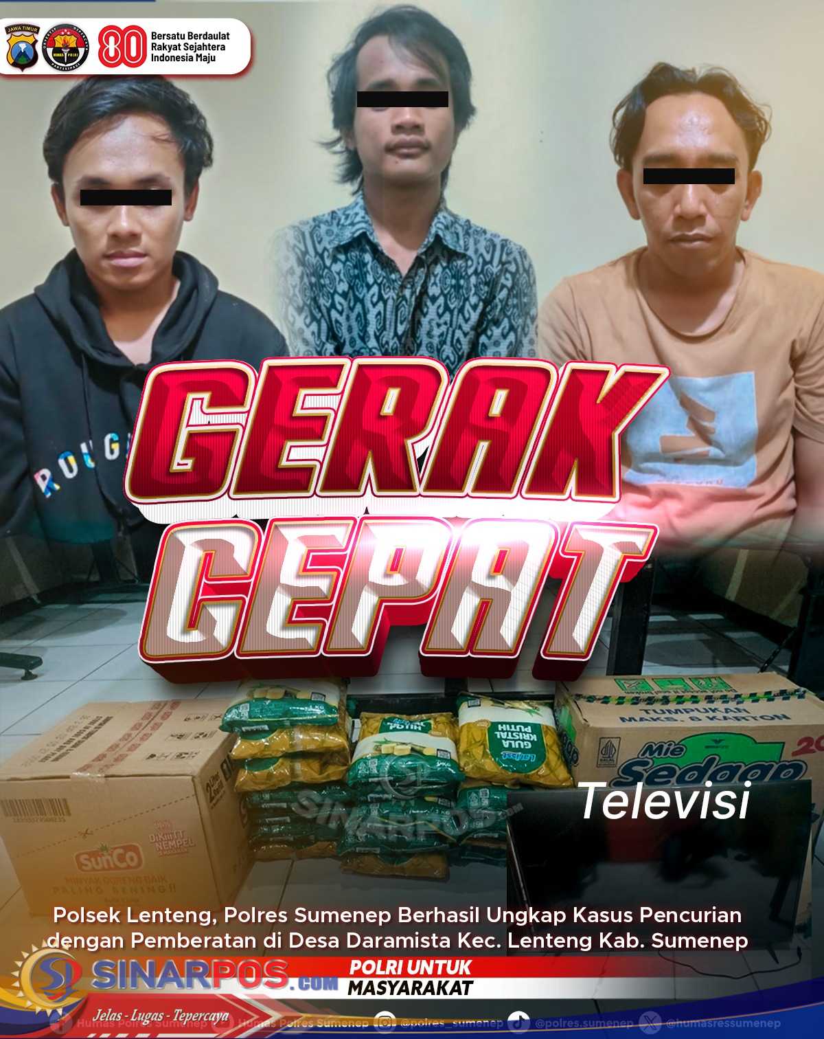 Gercep Polsek Lenteng Berhasil Ungkap Kasus Curat, Masyarakat Dihimbau tetap Tenang dan Tidak Terprovokasi Isu Apapun