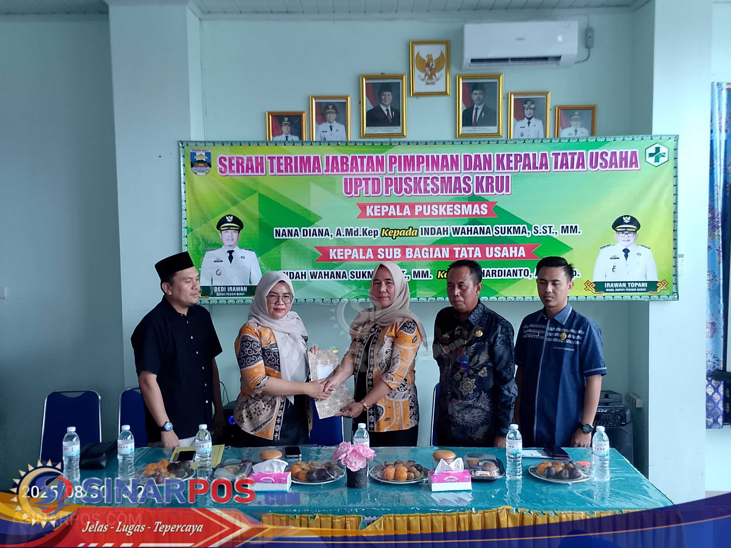 Puskesmas UPTD Krui Laksanakan Sertijab 2 Jabatan Baru
