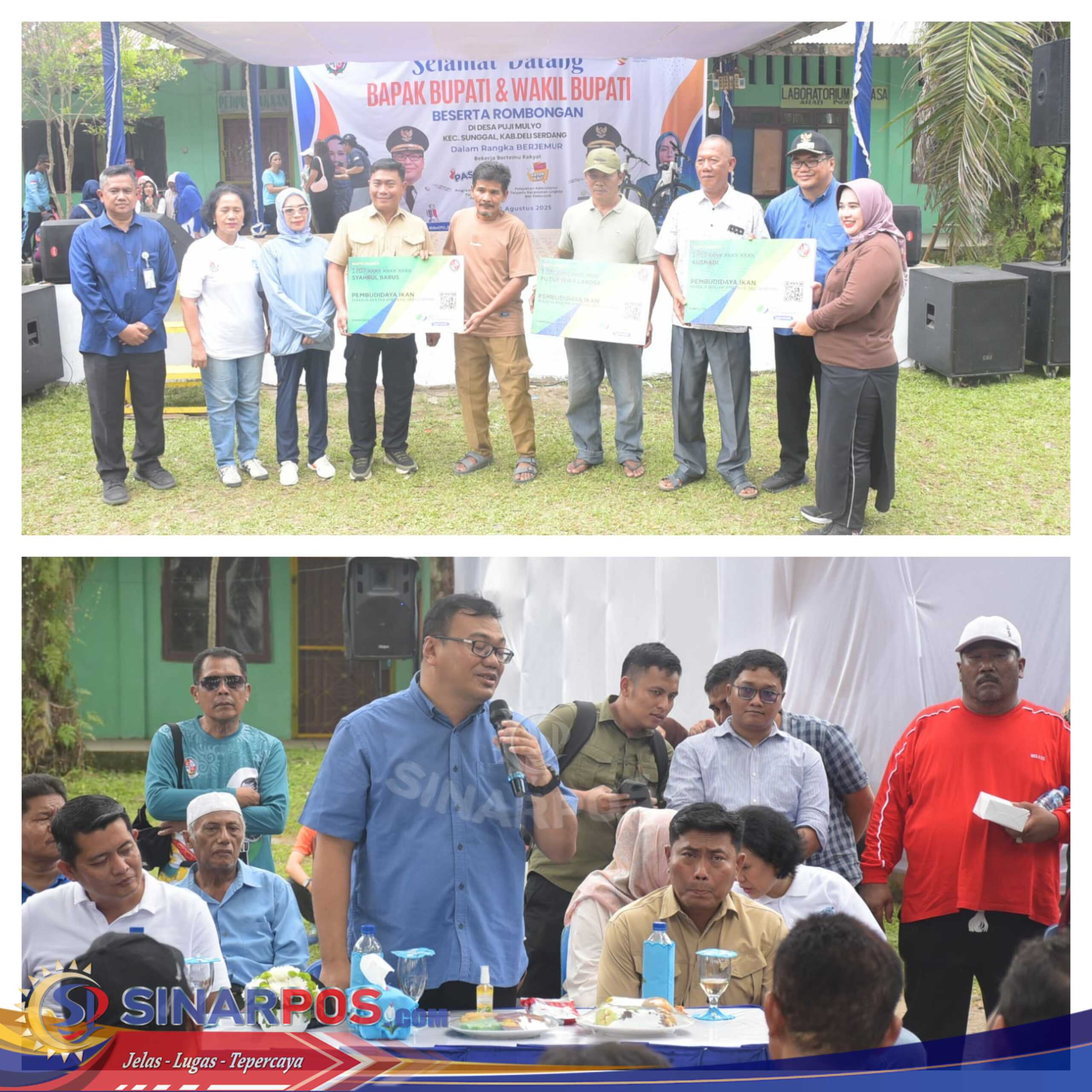Bupati Deliserdang Serap Aspirasi Masyarakat Sunggal & Serahkan Bantuan