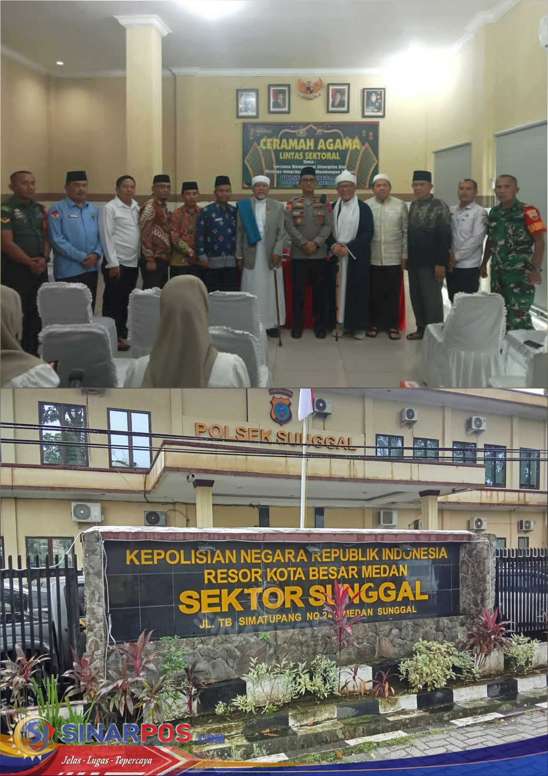 Kapolsek Medan Sunggal Gelar Ceramah Agama Lintas Sektoral Polsek Sunggal: Tokoh Agama, Masyarakat dan Pemuda Kompak Ciptakan Lingkungan Aman dan Kondusif