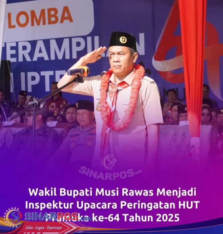 Wakil Bupati Musi Rawas Menjadi Menjadi Inspektur Upacara Peringatan HUT Pramuka ke-64 Tahun 2025