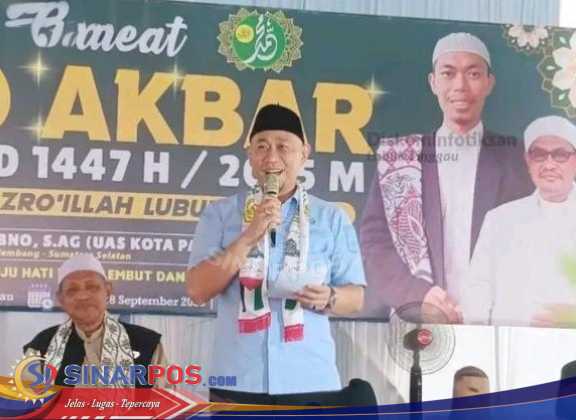 Wali Kota Hadiri Maulid Akbar di Ponpes Mazro’ Illah, Dorong Lubuk Linggau Jadi Kota Santri
