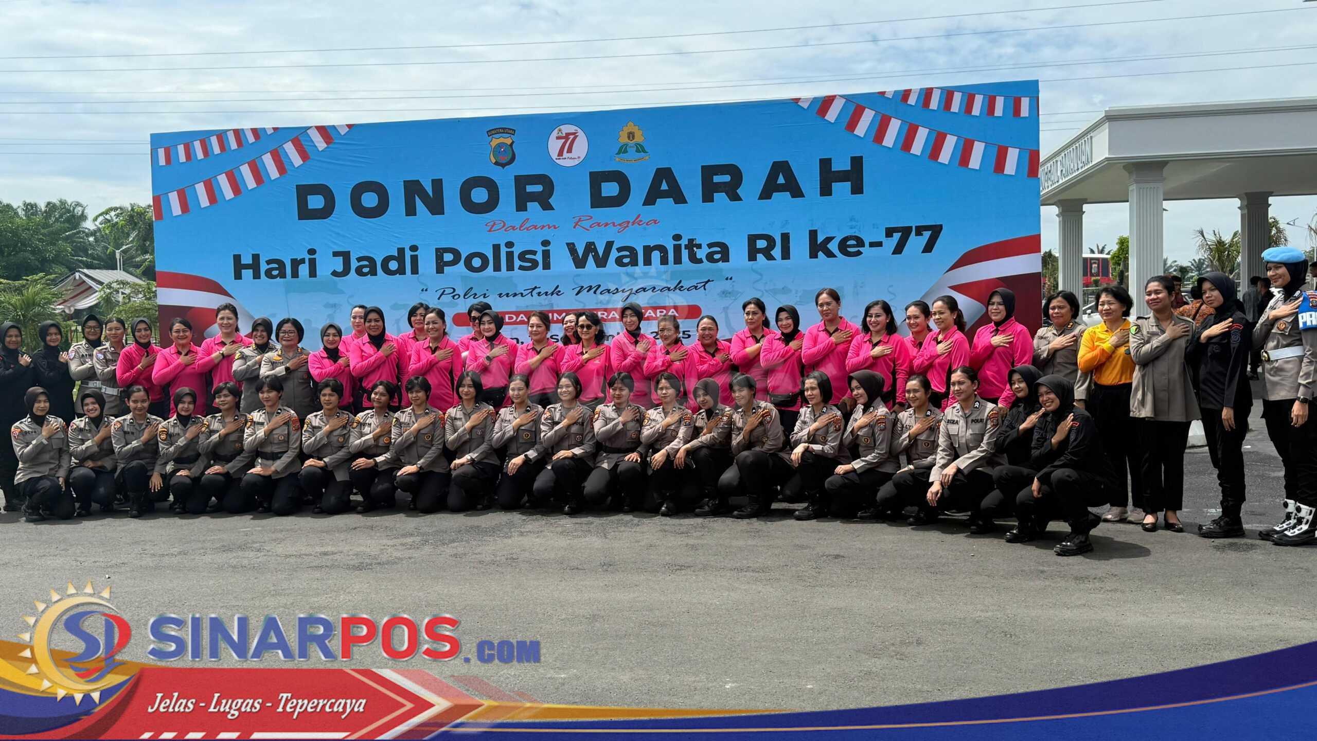 Polda Sumut Gelar Aksi Donor  Darah Dalam Rangka HUT Polwan ke-77