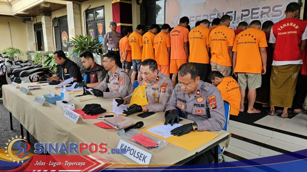 Polres Badung dan Jajaran Ungkap 21 Kasus C3 Selama Agustus, 23 Tersangka Diamankan