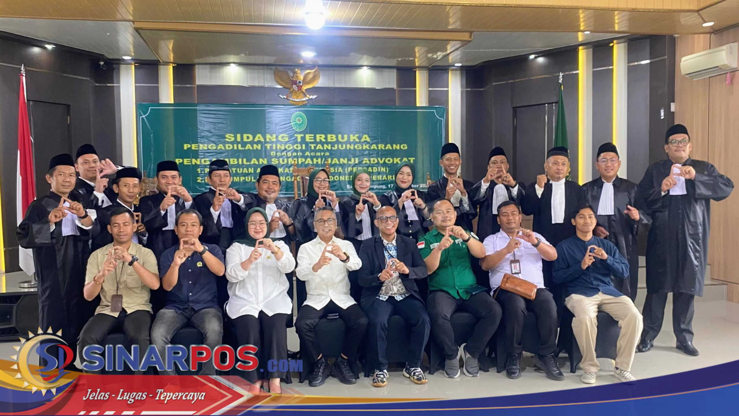 14 Advokat Persadin Diambil Sumpahnya di Pengadilan Tinggi Tanjung Karang