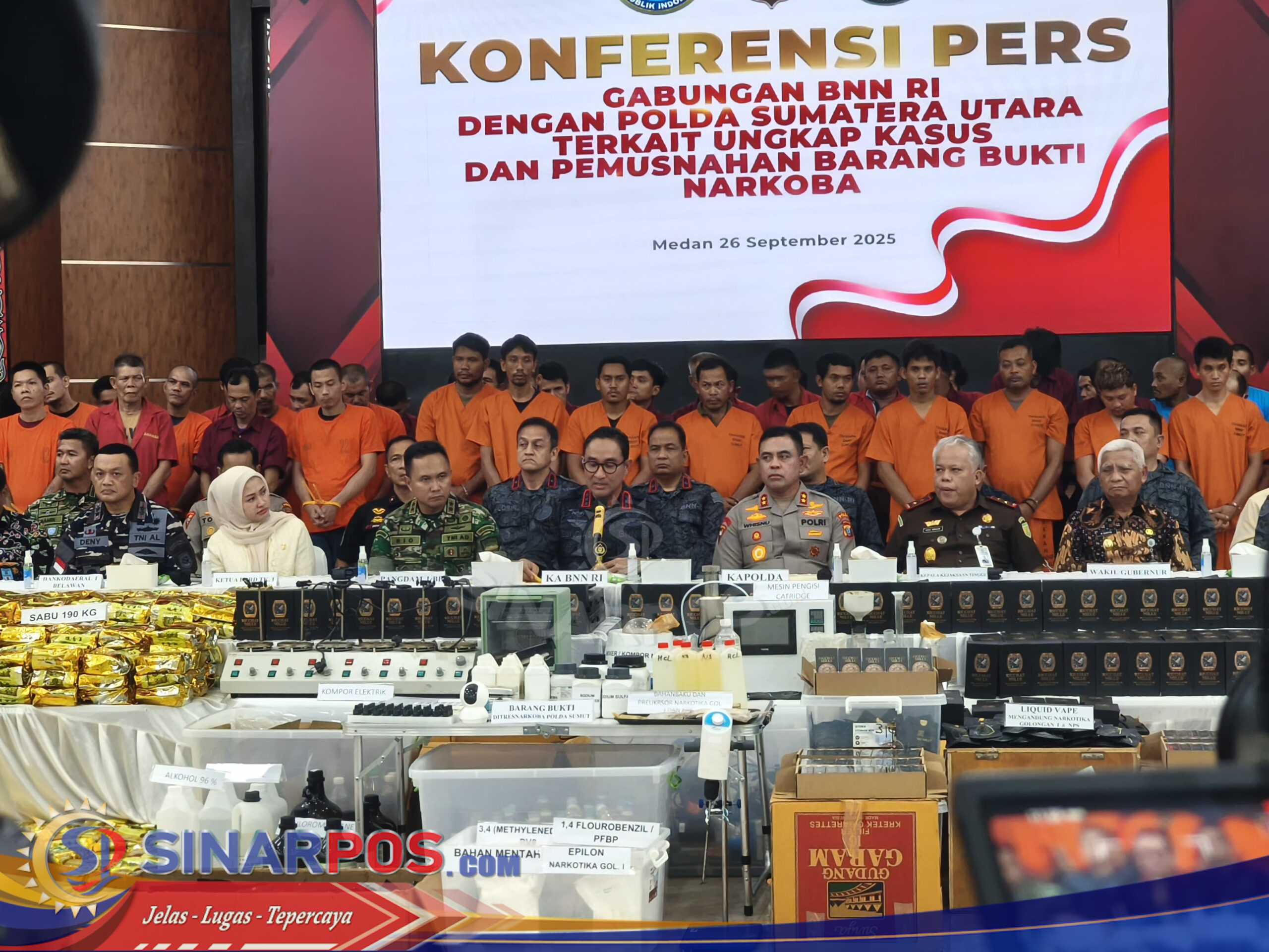 Sinergi BNN RI dan Polda Sumut Ungkap 1,7 Ton Narkotika, Tegaskan Perang Melawan Narkoba
