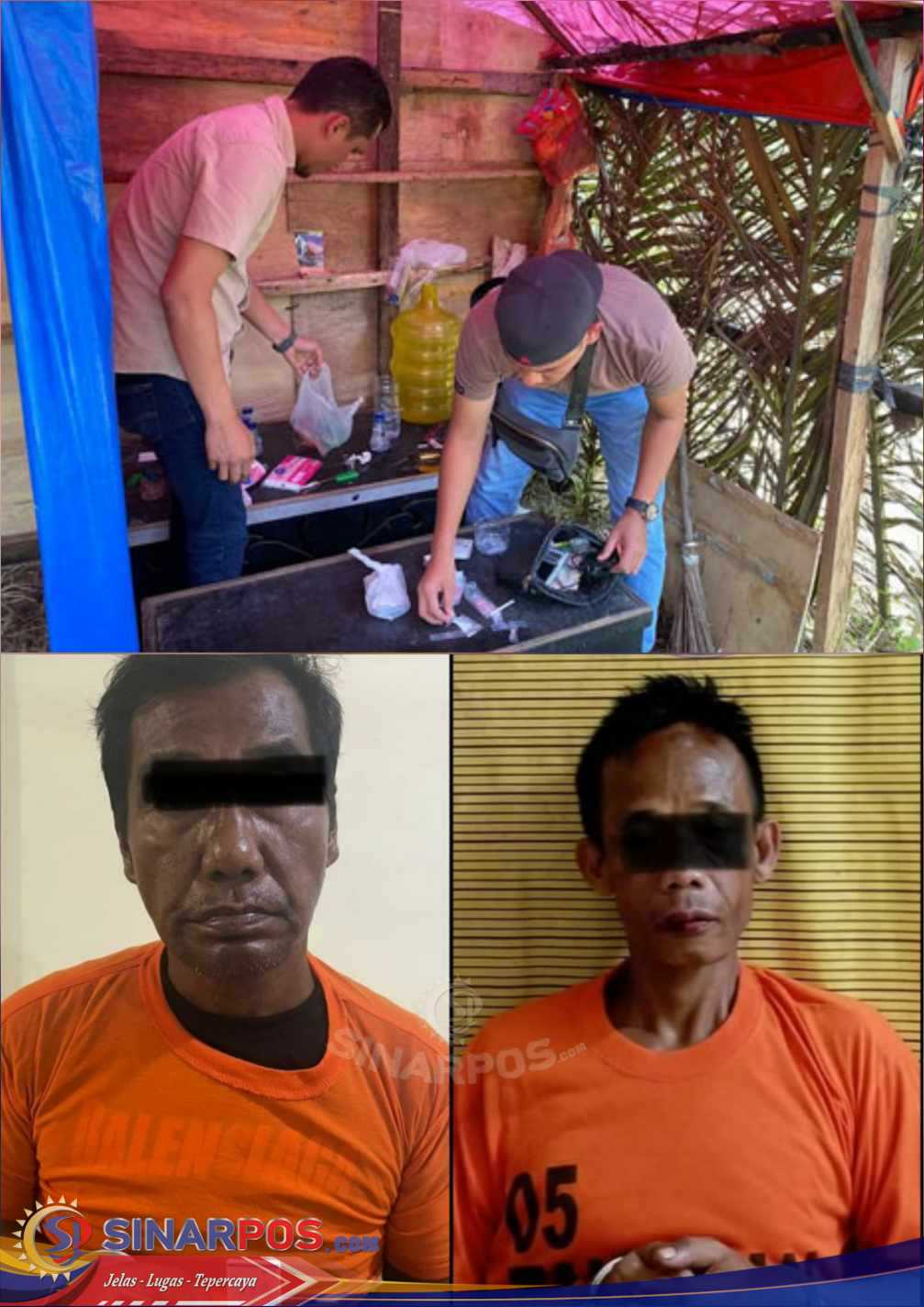 Satresnarkoba Polres Binjai Gerebek Barak Narkoba di Sei Bingai Kab Langkat, 2 Pelaku Diamankan