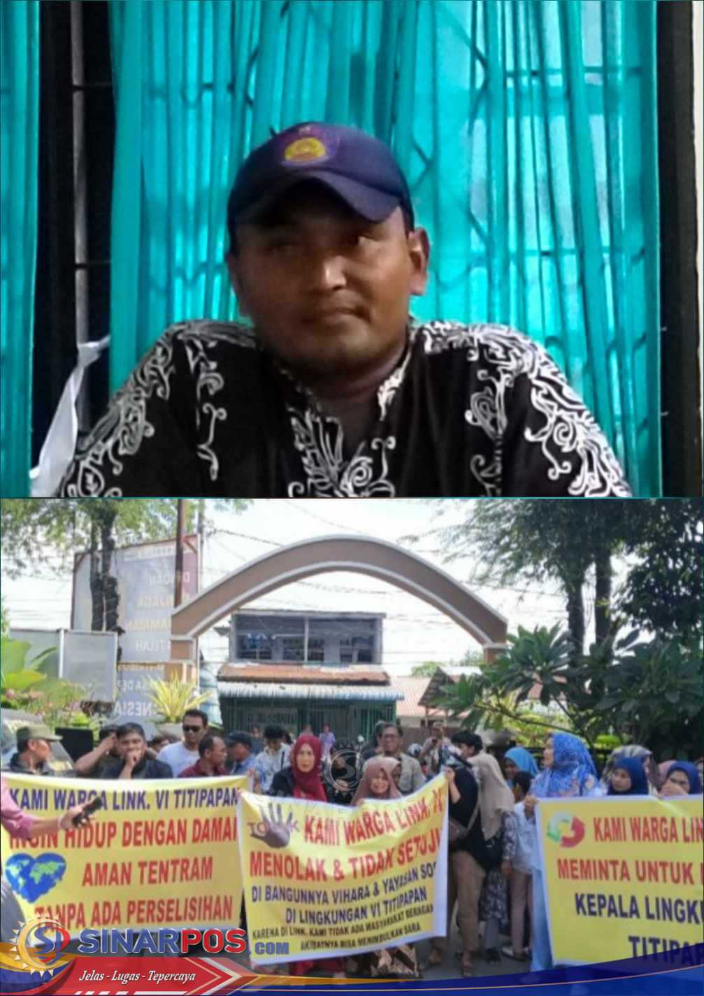 Warga Lingkungan 6 Kelurahan Titipapan Tolak Pembangunan Vihara, Kepala Lingkungan Diduga Menerima Uang Grafitikasi