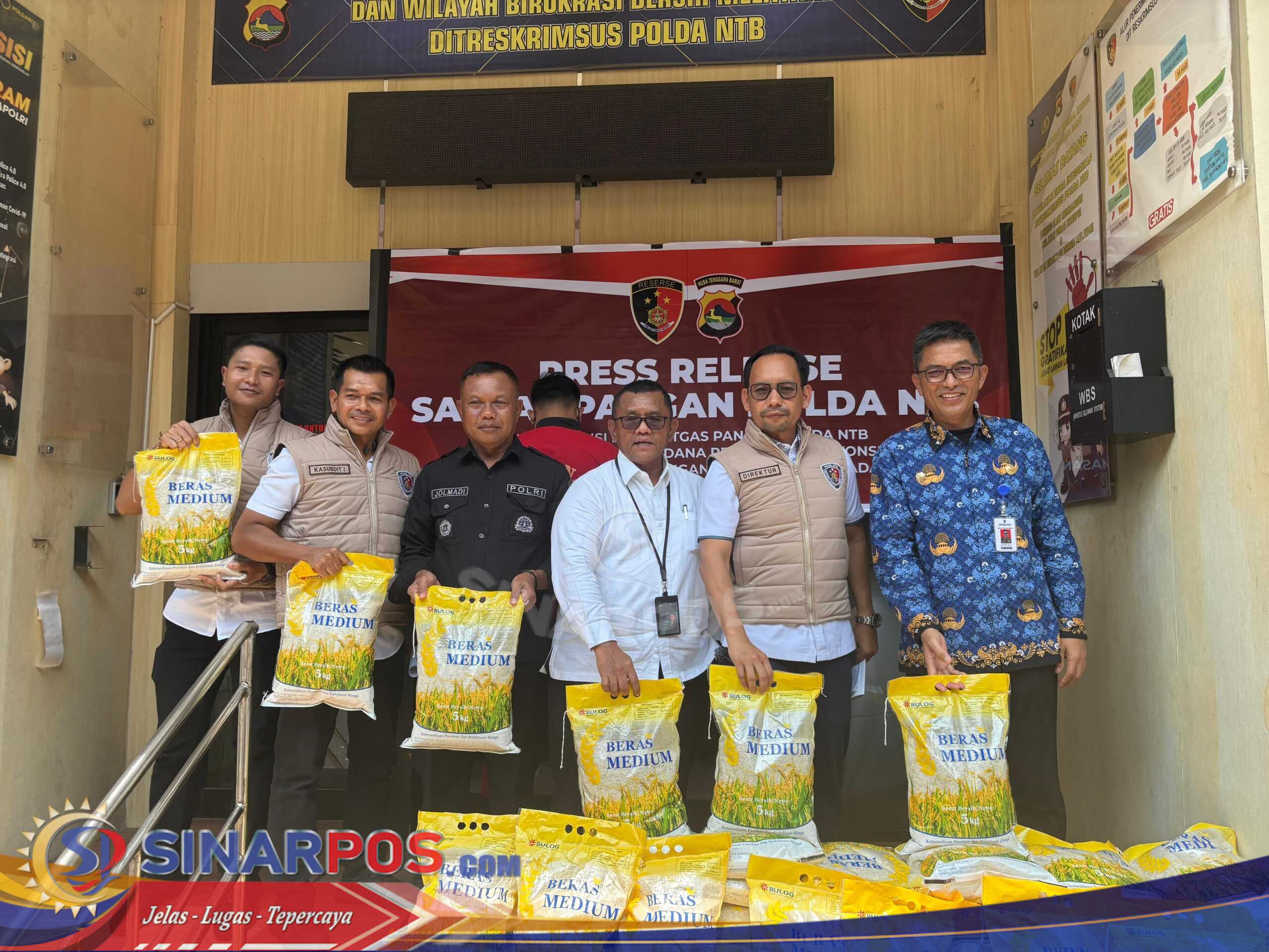 Kasus Pengoplosan Beras Yang Diungkap Satgas Pangan Polda NTB Kini Dinyatakan Lengkap