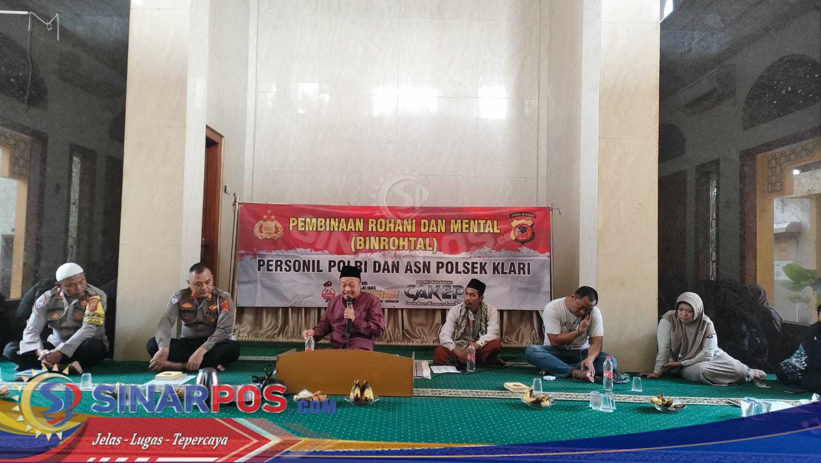 Polsek Klari Polres Karawang Gelar Binrohtal Dihadiri Personil