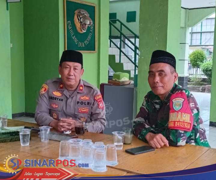 Koordinasi Kapolsek Bersama Danramil Wujudkan Kamtibmas Aman dan Kondusif di Klari