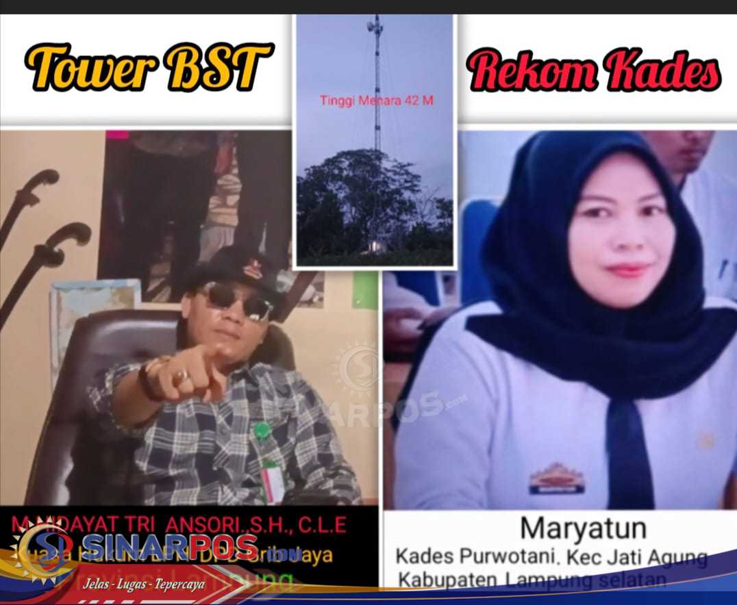 Menara/Tower Signal Berdiri Di Tanah Register Kec Jati Agung, Kuat Dugaan Kades Dan Camat Terlibat Melegalkan Ijin