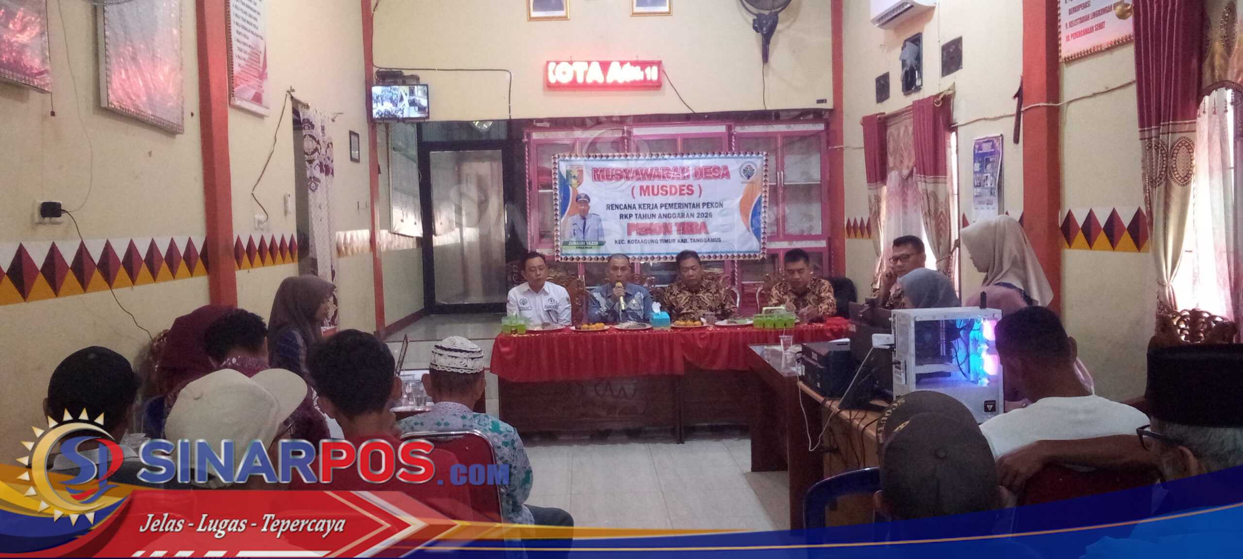 Pekon Teba Kec Kota Agung Timur Gelar Musdes penyusunan RKPDes Anggaran Tahun 2026