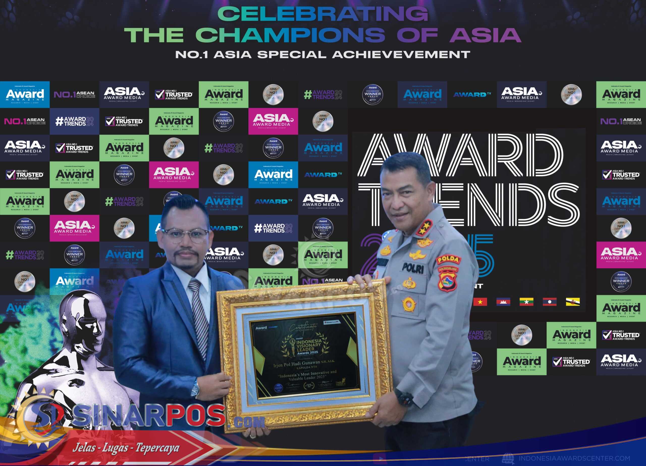 Penyelenggaraan Moto GP terbaik sepanjang sejarah, Kapolda NTB Irjen Hadi Gunawan Diganjar Asia Award