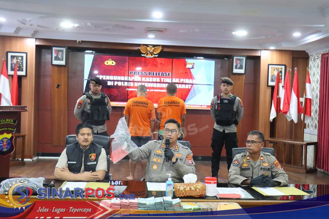 Polres Kobar Bekuk Pelaku Pembobol Brankas JNT Polres Kobar Bekuk Pelaku Pembobol Brankas JNT