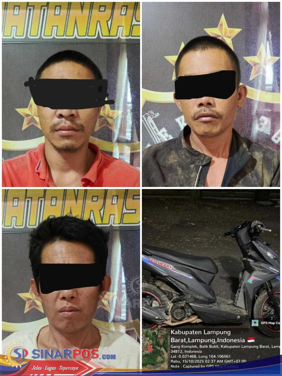 Polres Lampung Barat Amankan Tiga Pelaku Curanmor Polres Lampung Barat Amankan Tiga Pelaku Curanmor