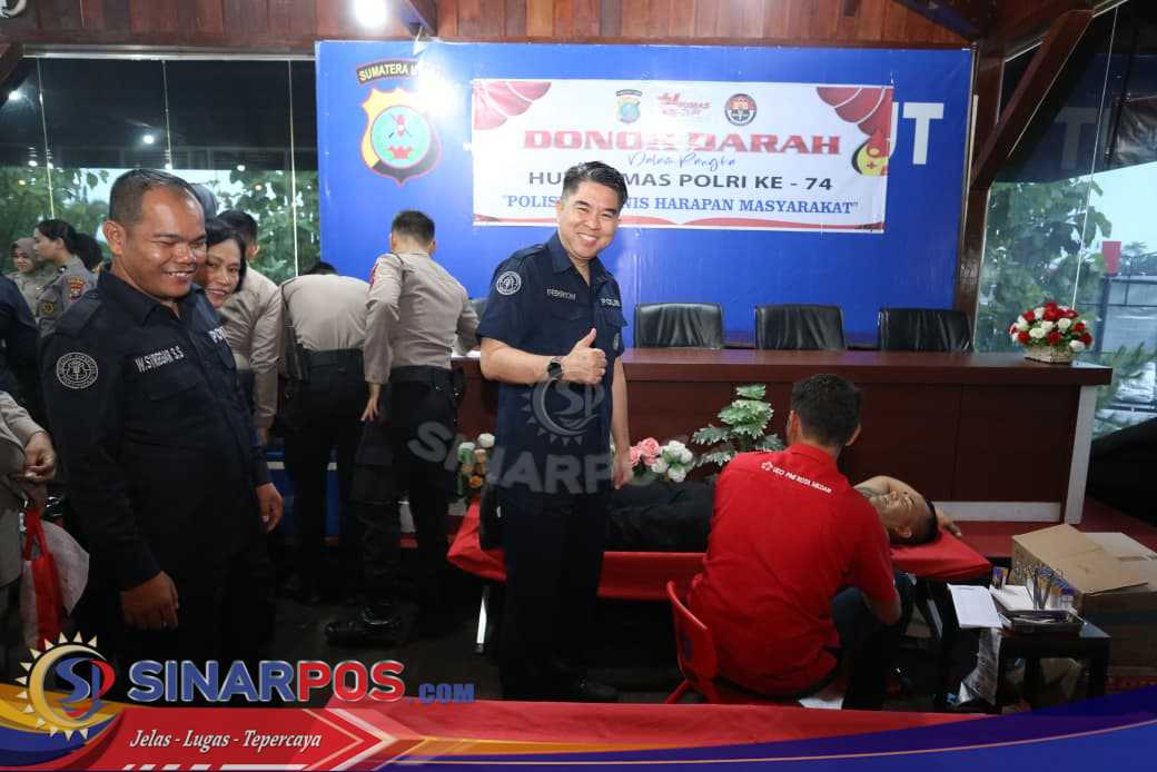 Humas Polda Sumut Gelar Donor Darah Serentak Sambut HUT ke-74: Wujud Kepedulian untuk Sesama Humas Polda Sumut Gelar Donor Darah Serentak Sambut HUT ke-74: Wujud Kepedulian untuk Sesama