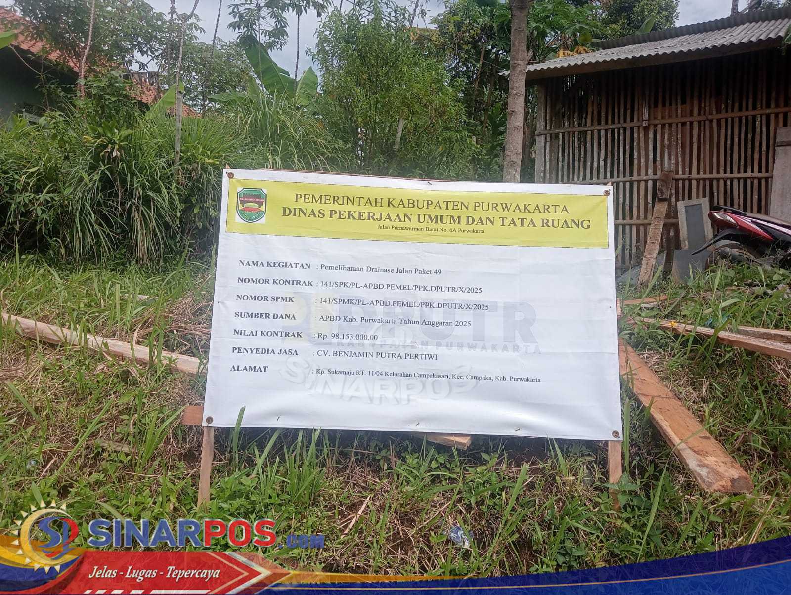 Proyek Tanggap Darurat Jalan dan Jembatan di Purwakarta Diduga Gunakan Material Kurang Berkualitas
