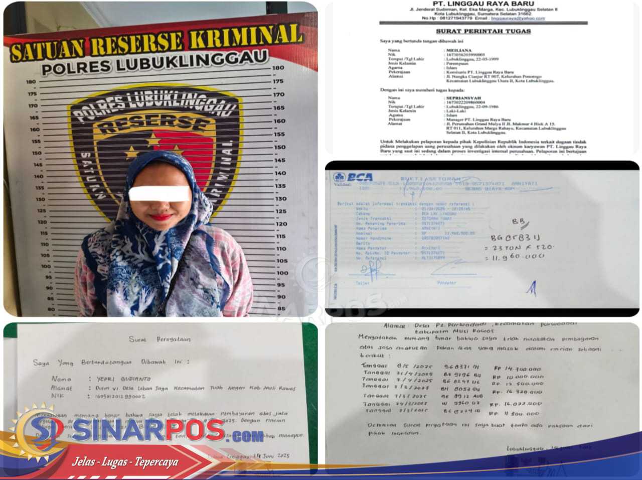 Satuan Reserse Kriminal (Satreskrim) Polres Lubuk Linggau Polda Sumatera Selatan berhasil mengungkap kasus tindak pidana penggelapan