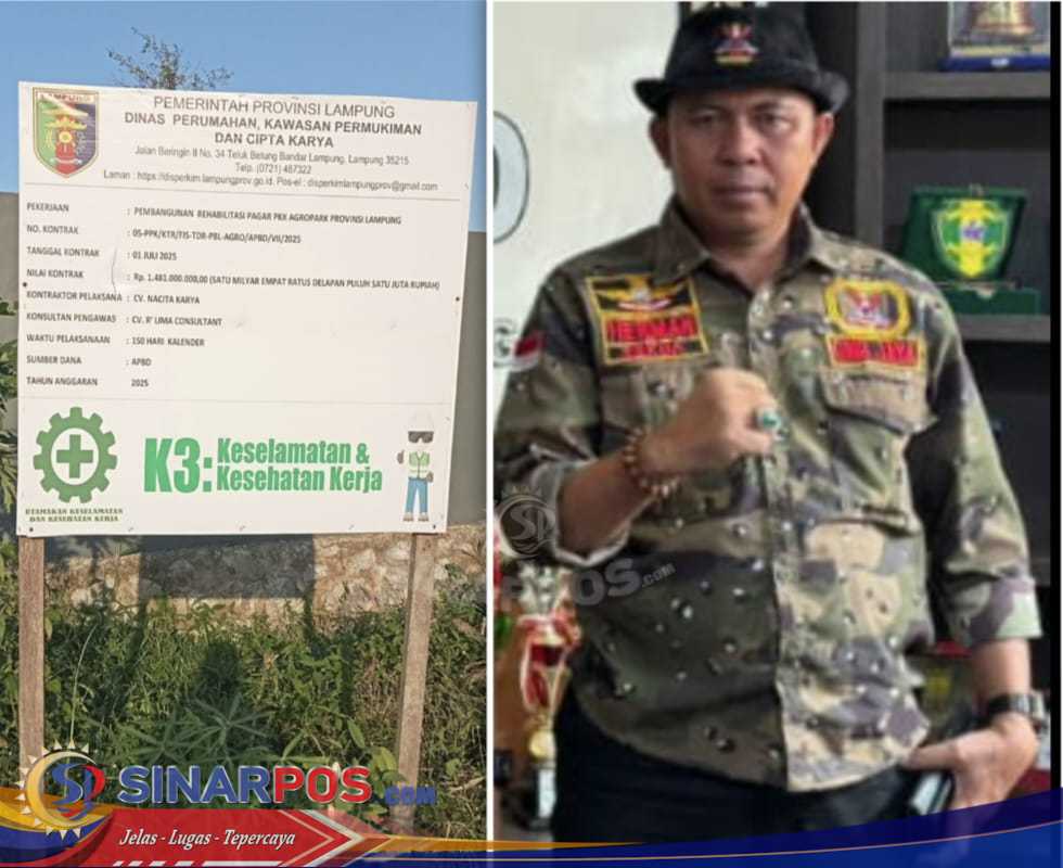 Sekda DPD Grib Jaya Lampung Soroti Pembangunan Rehabilitasi Pagar PKK Agro Park Anggaran 1,4 M