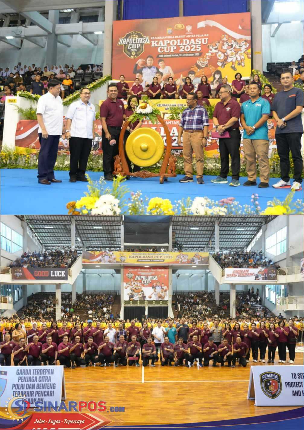 Kapolda Sumut Buka Kejuaraan Bola Basket Antar Pelajar “Kapoldasu Cup 2025” di UNIMED