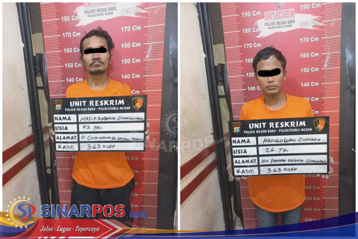Kurang Dari 24 Jam, Tim Opsnal Polsek Medan Baru Ringkus 2 Pelaku Pencurian Rayap Besi Kurang Dari 24 Jam, Tim Opsnal Polsek Medan Baru Ringkus 2 Pelaku Pencurian Rayap Besi