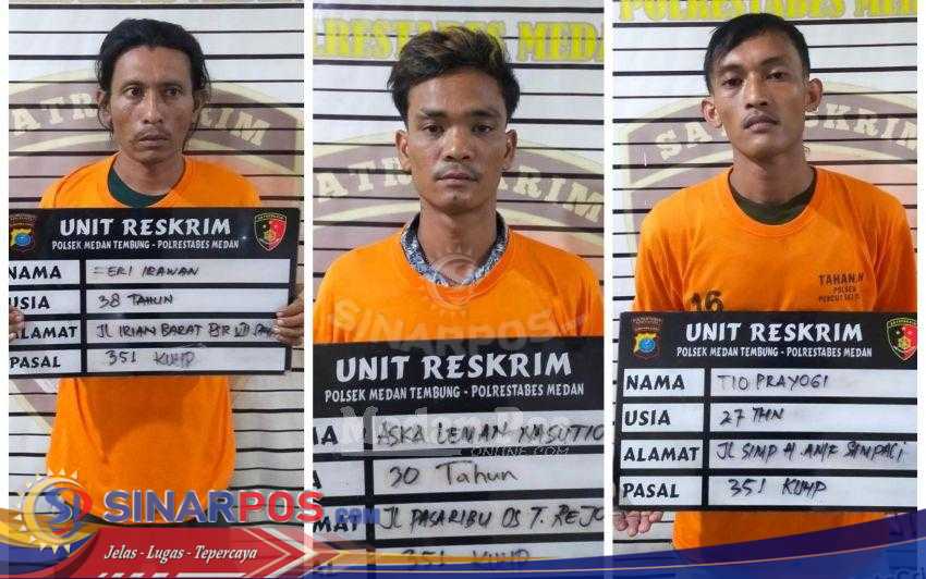 3 Pelaku Penganiaya Driver Ojol Digulung Polsek Medan Tembung