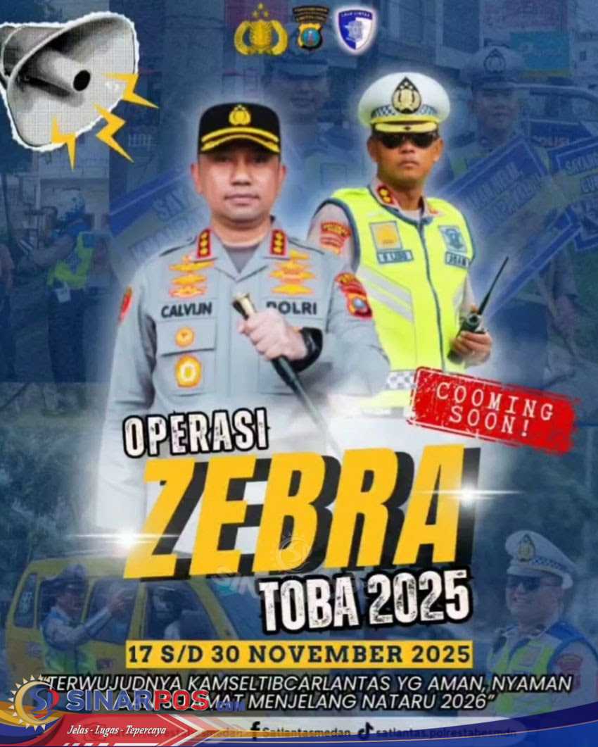 Coming Soon!! Satlantas Polrestabes Medan Akan Gelar Operasi Zebra 2025 Coming Soon!! Satlantas Polrestabes Medan Akan Gelar Operasi Zebra 2025