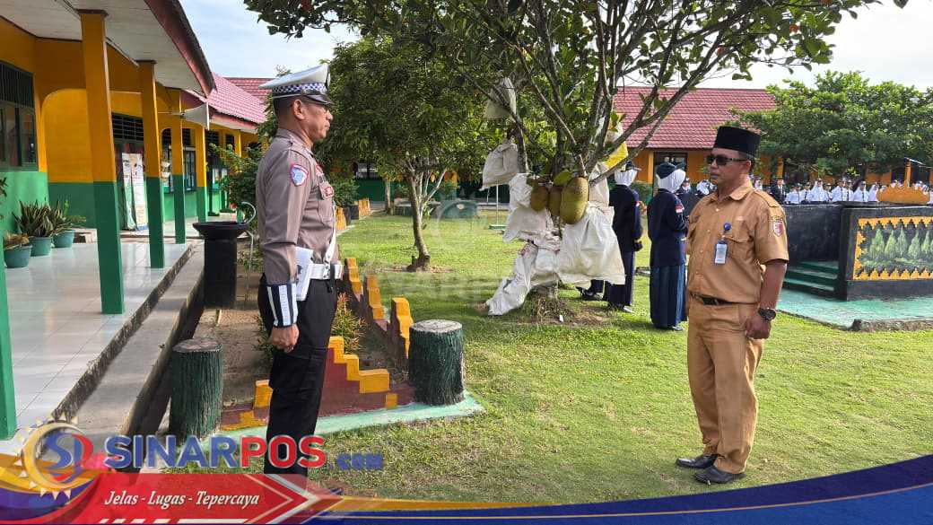 Polisi Goes To School : Satlantas Polres Tulang Bawang Tanamkan Disiplin Berlalu Lintas Sejak Dini