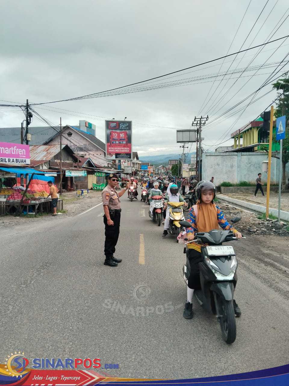 Polsek Pesisir Tengah Laksanakan PAM Rawan Pagi Antisipasi Gangguan Kamseltibcarlantas