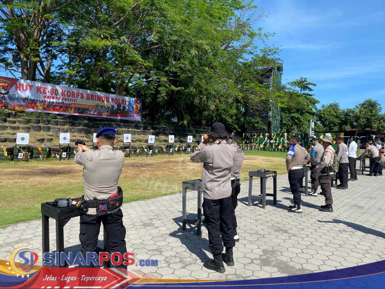 Asah Keterampilan, Ditpolairud Polda NTB Gelar Latihan Menembak dilapangan Tembak Brimob.
