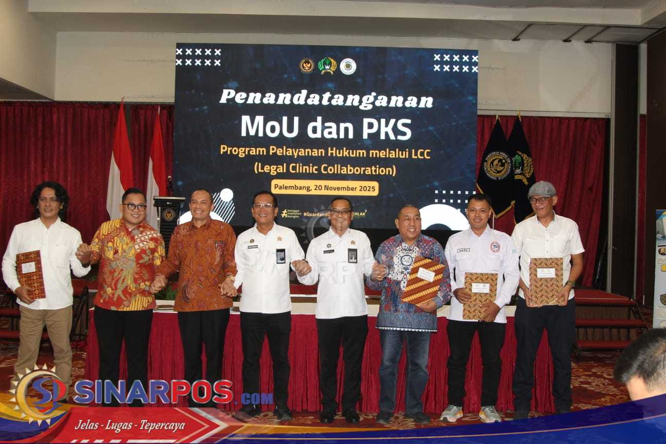 Dukung Penguatan Layanan Hukum, Lapas Palembang Hadiri Penandatanganan MoU dan PKS Program Legal Clinic Collaboration