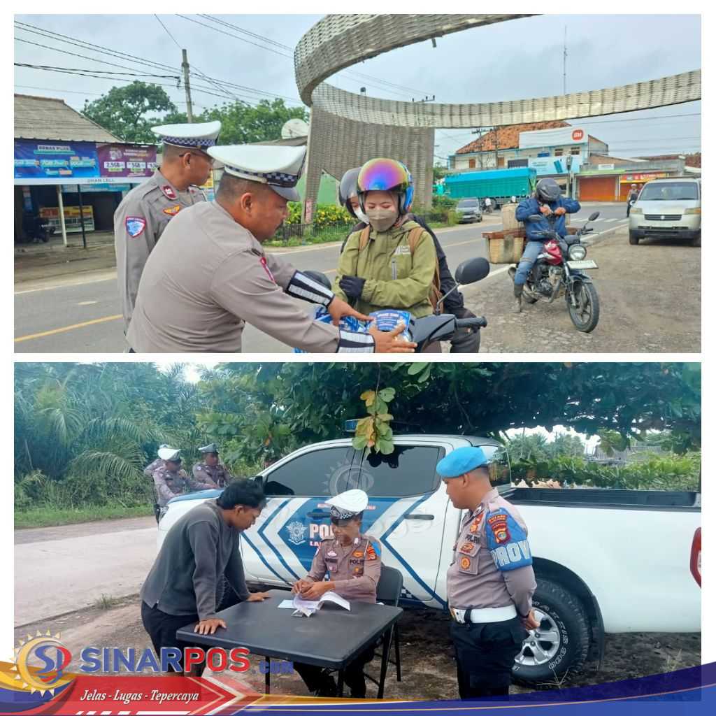Polres Tulang Bawang Gelar Razia dan Sosialisasi Keselamatan Lalu Lintas dalam Rangka Operasi Patuh Zebra Krakatau 2025