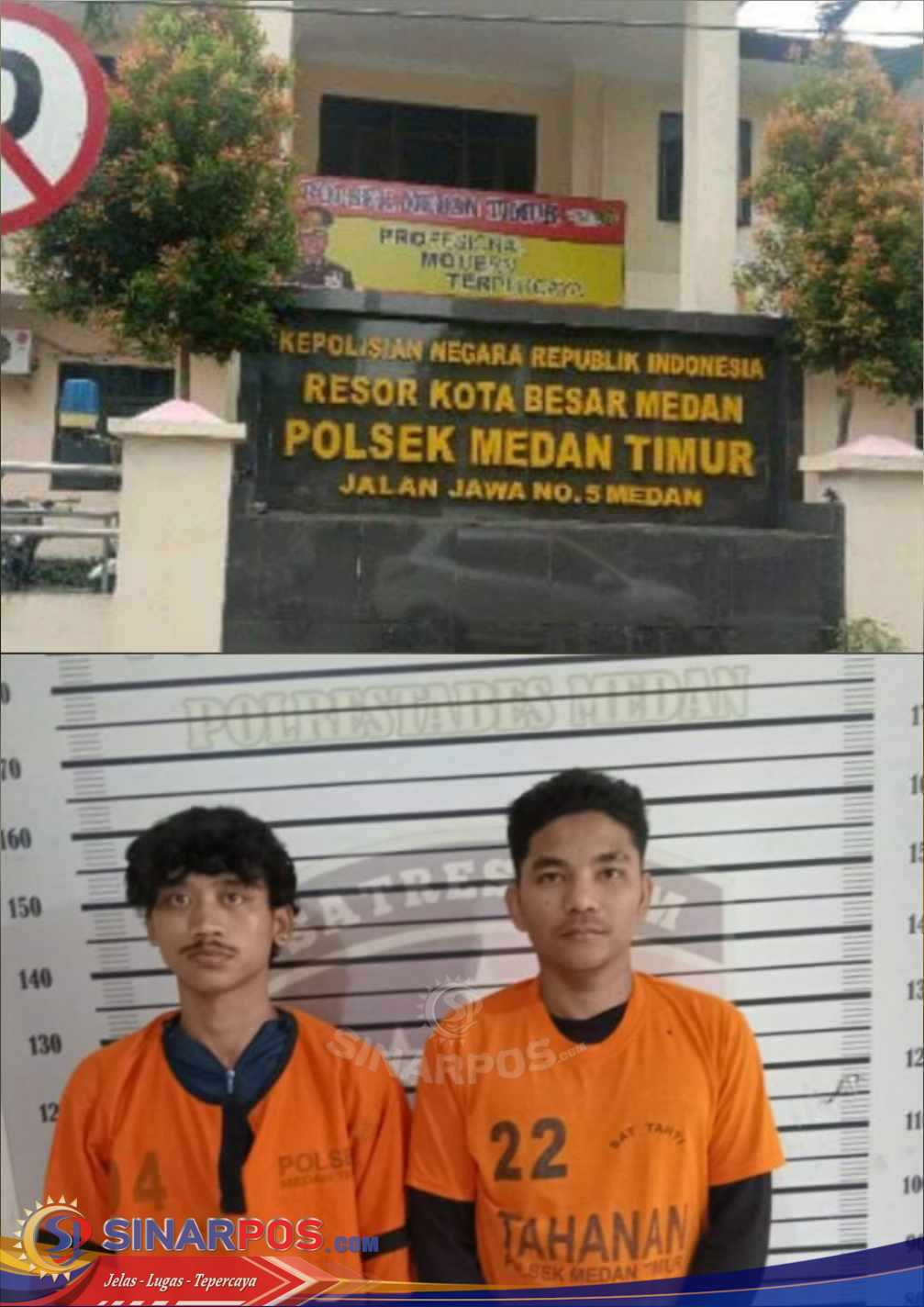 Unit Reskrim Polsek Medan Timur Amankan 2 Pelaku Pencurian Besi Pipa Jemuran di Jalan Pimpinan Medan Perjuangan