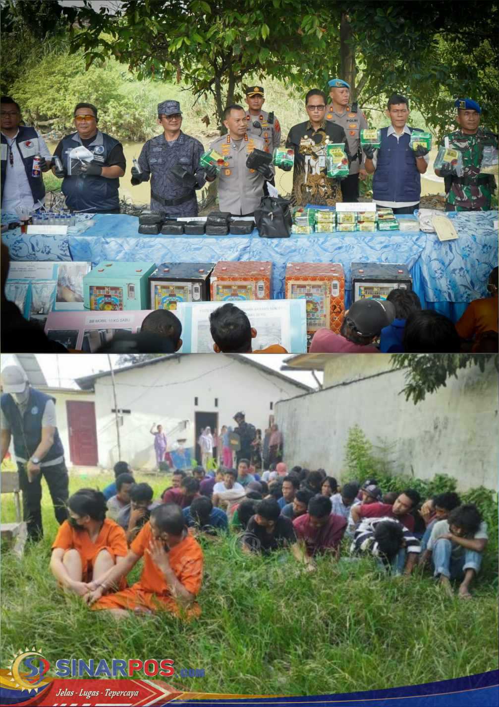 Polrestabes Medan dan Pemko Medan Gelar Konferensi Pers di Pinggir Sungai Pria Laut, Ungkap 35 Kg Sabu dan 985 Ekstasi: 59 Tersangka Diamankan