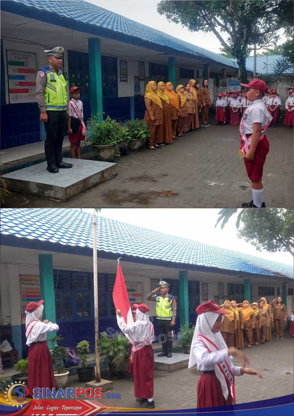 Dalam Rangka Operasi Zebra Toba 2025, Sat Lantas Polsek Sunggal Gelar Police Goes To School SD Negeri 101729 Kampung Lalang