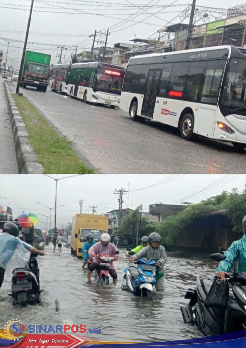 Curah Hujan di Kota Medan Tinggi, Ribuan Rumah dan Kenderaan Mogok di Kecamatan Medan Labuhan